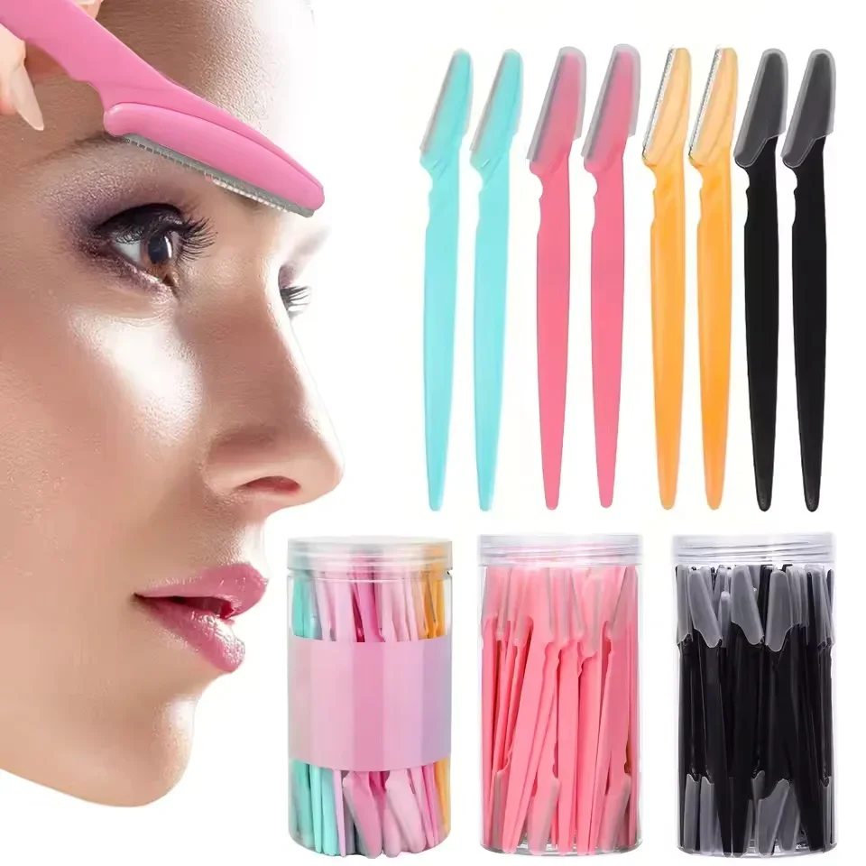 Hair Clipper - 5個入り/40個入り アイブロウトリマー、フェイスシェーバー、携帯用、眉毛の除毛、安全な眉毛カット、女性用メイクアップツール