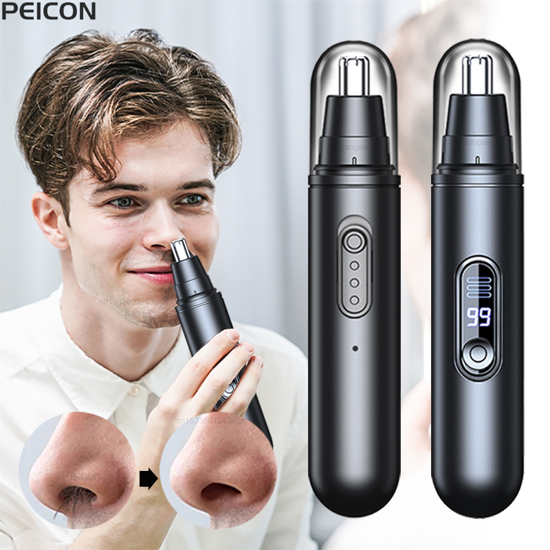 Nose Trimmer - 男性用鼻毛トリマー 電動鼻毛カッター 携帯用鼻耳トリマー USB充電式ミニ鼻毛クリッパー