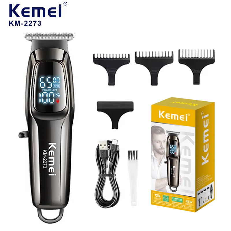 Electric Shaver Rotary - Kemei KM-2273 充電式電動バリカン プロ仕様 コードレスヘアトリマー 散髪機