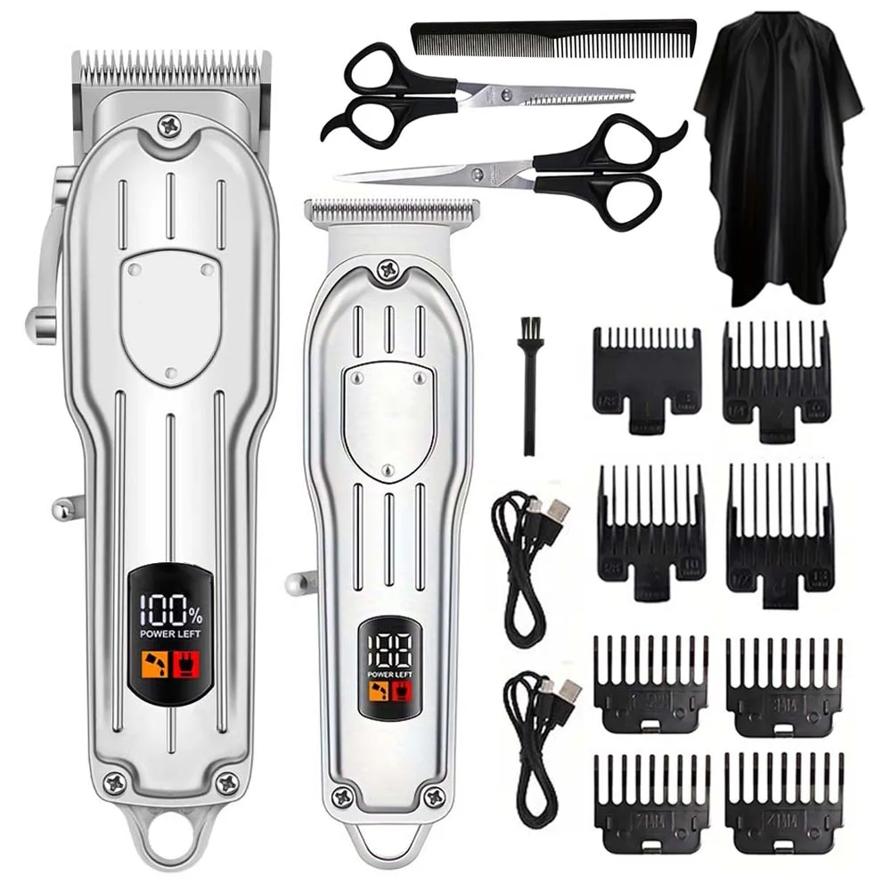Grooming Kit - 電動バリカン デジタルディスプレイ 多機能 家庭用ヘアトリマー プロ仕様 散髪グルーミングキット