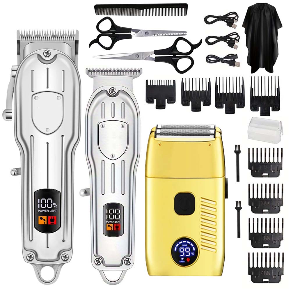 Electric Shaver Rotary - 電動バリカン メンズシェーバー USB充電式バリカン＆トリマー ひげトリマー 理髪キット プロ仕様バリカン