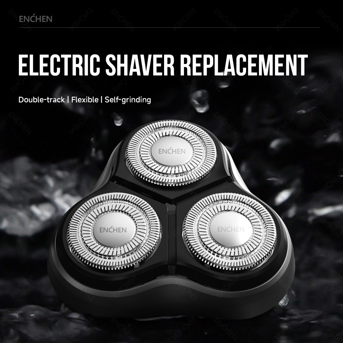 Aftershave - ENCHEN ブラックストーンの交換用電気シェーバーヘッド BR-1 1 個 シルバー