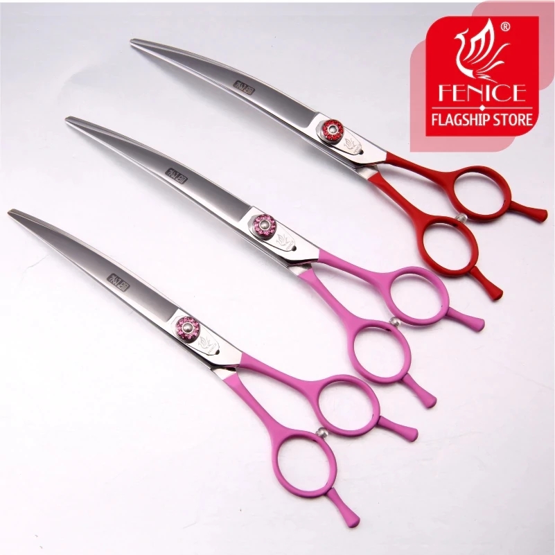 フェニーチェプロフェッショナルJP440Cペット用カーブシザ - Grooming Scissors のレビューと価格