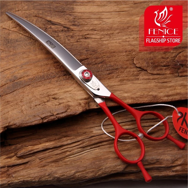 フェニーチェプロフェッショナルJP440Cペット用カーブシザ - Grooming Scissors のレビューと価格