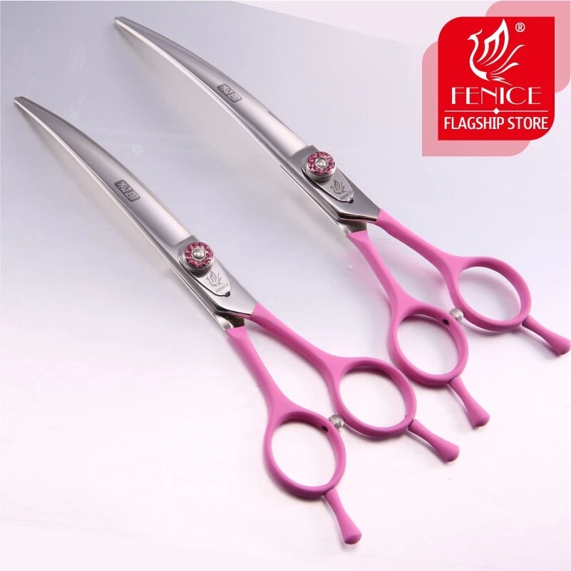 フェニーチェプロフェッショナルJP440Cペット用カーブシザ - Grooming Scissors のレビューと価格