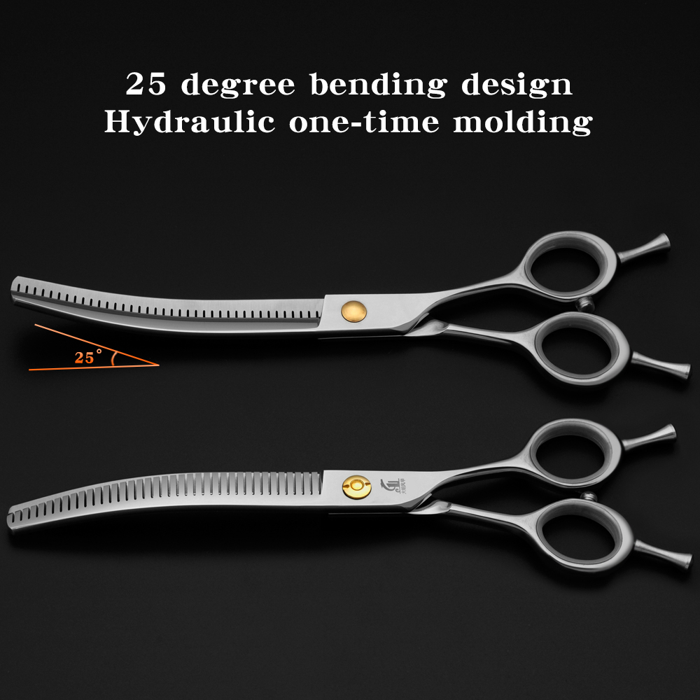 精密なカーブ刃のペット用トリミングシザー、7インチのカーブ刃 - Grooming Scissors のレビューと価格