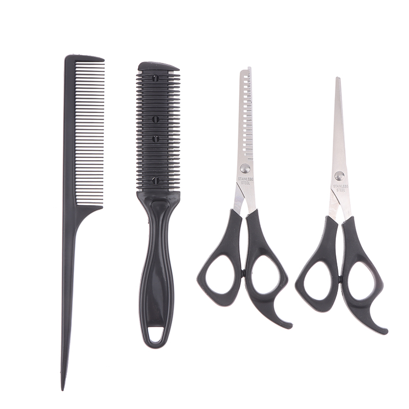 「4本セット ヘアカット用ハサミ、理容師用ハサミ、間引きハサ - Grooming Scissors のレビューと価格