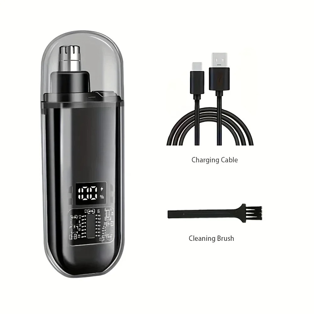 男性用USB充電式鼻毛・耳毛トリマー。携帯に便利なミニサイズ - Mens Grooming Travel Kit のレビューと価格