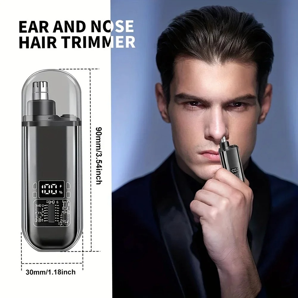 男性用USB充電式鼻毛・耳毛トリマー。携帯に便利なミニサイズ - Mens Grooming Travel Kit のレビューと価格