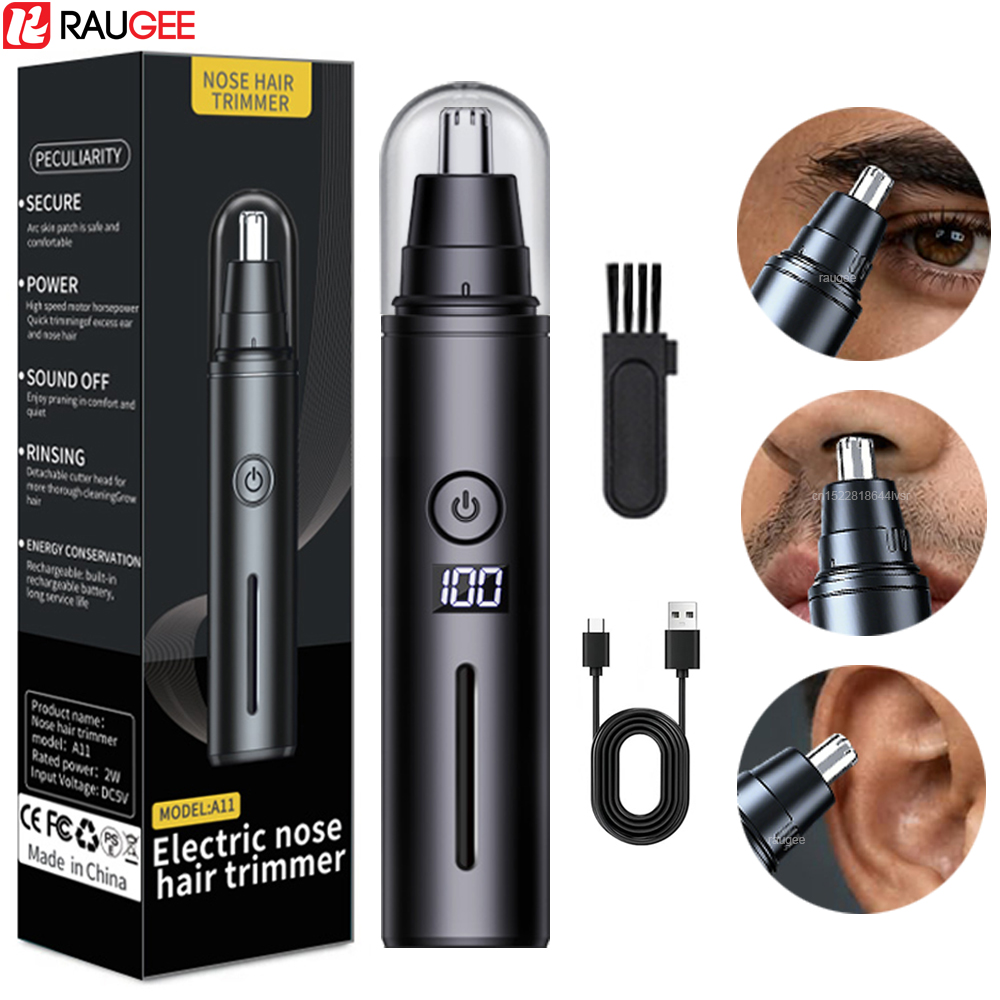 男性用鼻毛トリマー ミニポータブル鼻毛カッター 電動鼻毛耳毛 - Nose Trimmer のレビューと価格