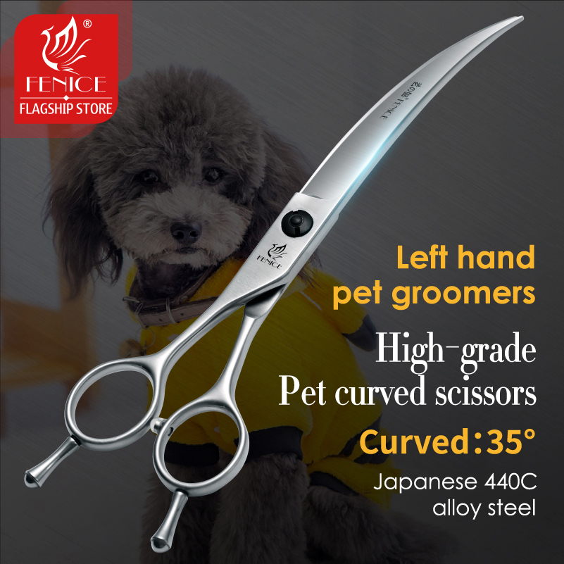 Fenice-プロの犬のグルーミングツール,超湾曲,35 ° - Grooming Scissors のレビューと価格