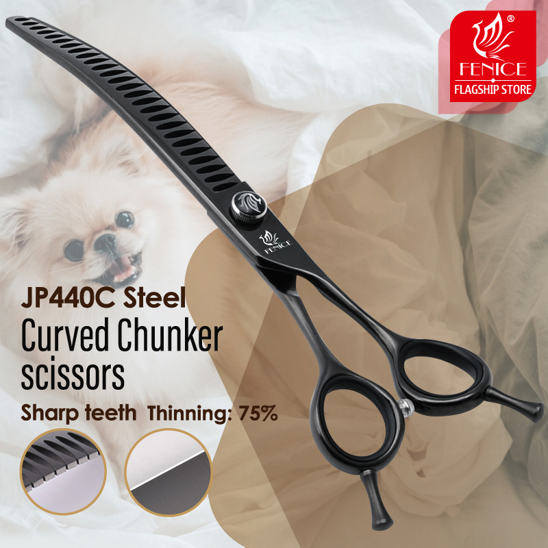 フェニーチェ JP440C スチール製プロ用黒色犬用理髪はさ - Grooming Scissors のレビューと価格