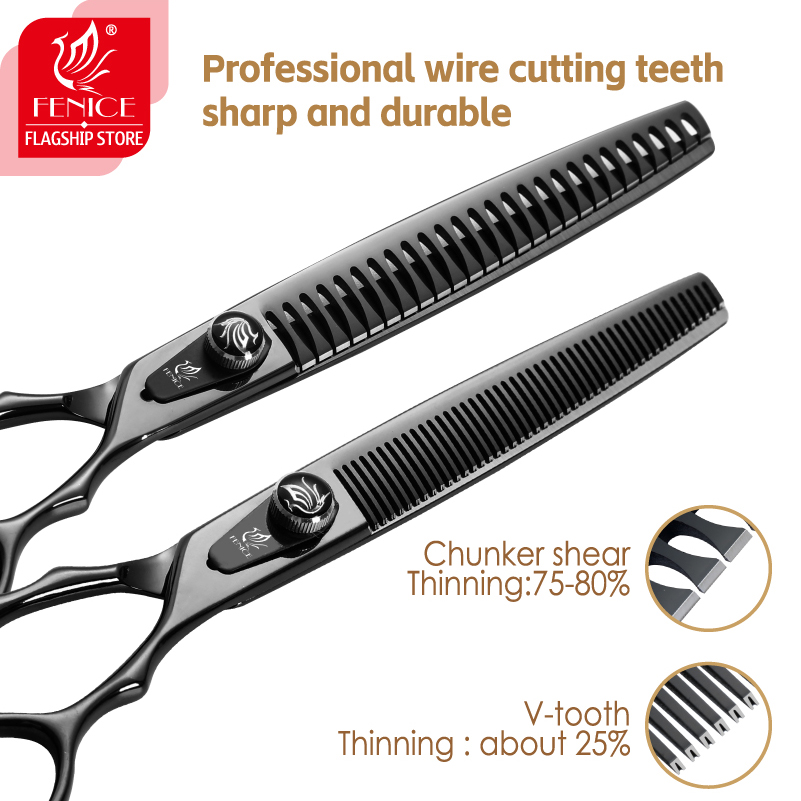フェニーチェ JP440C スチール製プロ用黒色犬用理髪はさ - Grooming Scissors のレビューと価格