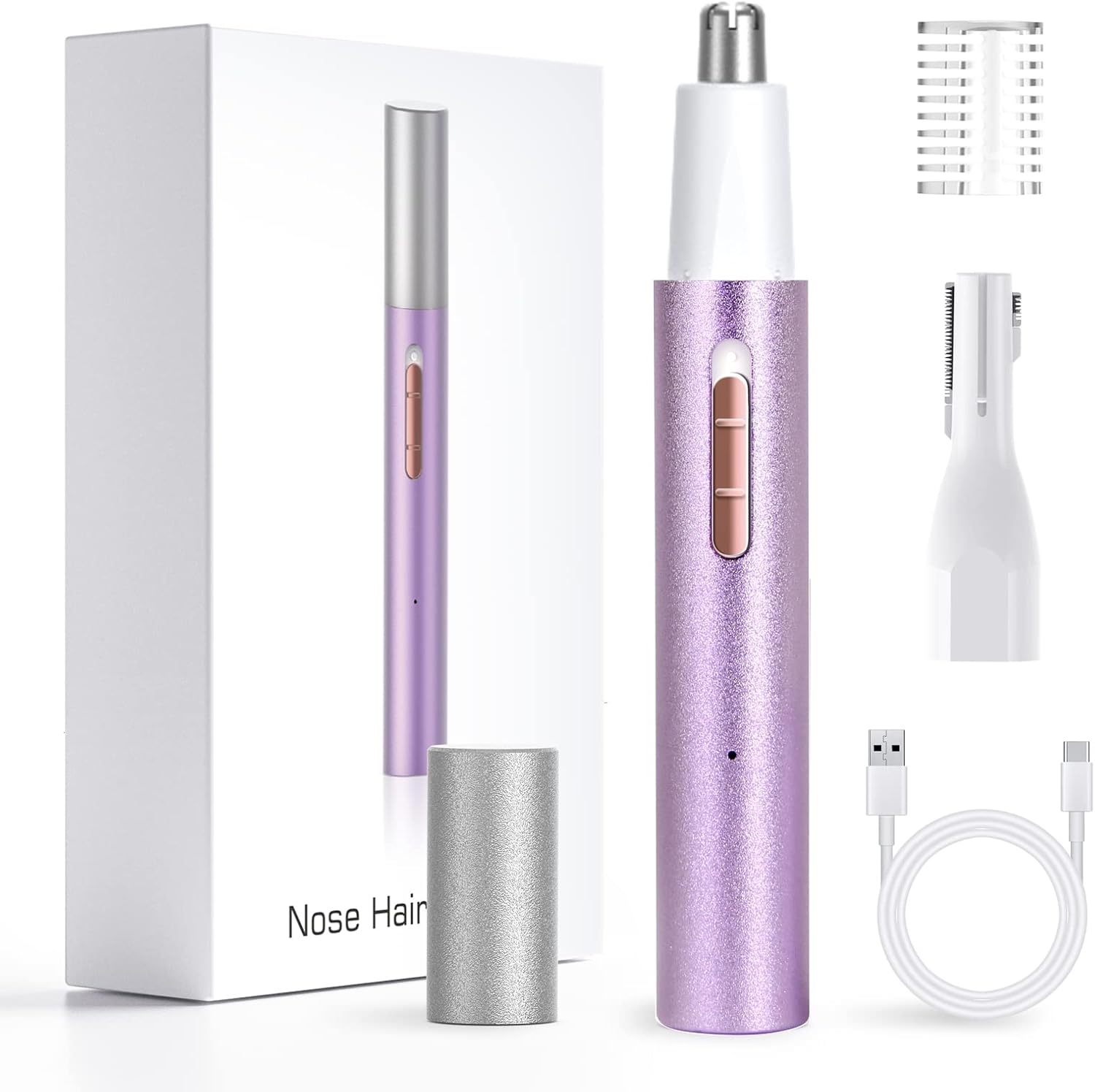 2-in-1充電式耳毛・鼻毛トリマー（女性＆男性用）、痛みの - Nose Trimmer のレビューと価格