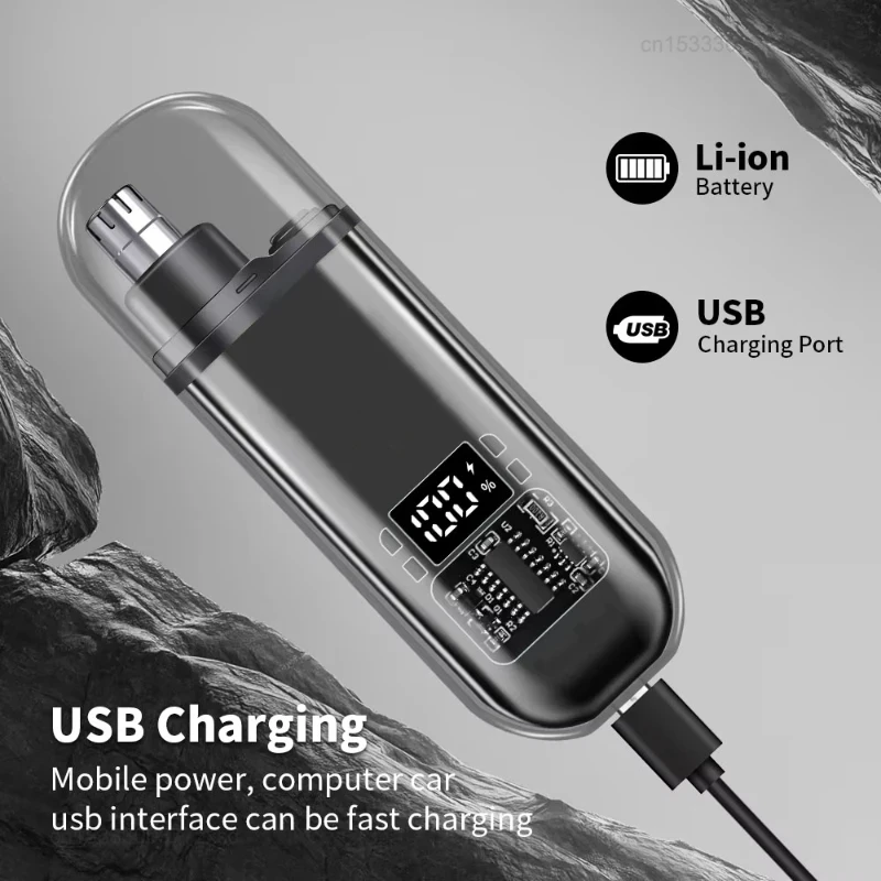 電動鼻毛トリマー Type-C 充電式 防水 耳 眉毛 ひげ - Beard Trimmer のレビューと価格